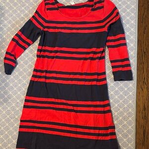 Old Navy Red and Navy Shirt Dress Sz M